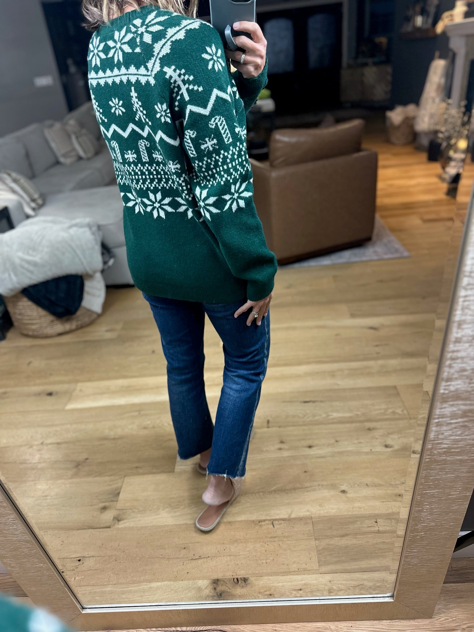 Home For The Holidays Fair Isle Sweater-Sweaters-Doe & Rae-Anna Kaytes Boutique, Women's Fashion Boutique in Grinnell, Iowa