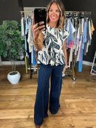 Rule The Day Patterned Top-Short Sleeves-THML-Anna Kaytes Boutique, Women's Fashion Boutique in Grinnell, Iowa