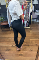 The Della Crossover Legging - Black-Mono B-Anna Kaytes Boutique, Women's Fashion Boutique in Grinnell, Iowa