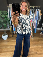 Rule The Day Patterned Top-Short Sleeves-THML-Anna Kaytes Boutique, Women's Fashion Boutique in Grinnell, Iowa