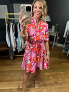 Join The Club Floral Dress - Red-Entro-Anna Kaytes Boutique, Women's Fashion Boutique in Grinnell, Iowa