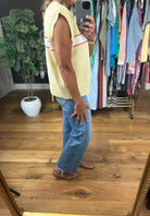 More Often Stripe-Detail Knit Top-Short Sleeves-Wishlist-Anna Kaytes Boutique, Women's Fashion Boutique in Grinnell, Iowa