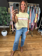 More Often Stripe-Detail Knit Top-Short Sleeves-Wishlist-Anna Kaytes Boutique, Women's Fashion Boutique in Grinnell, Iowa