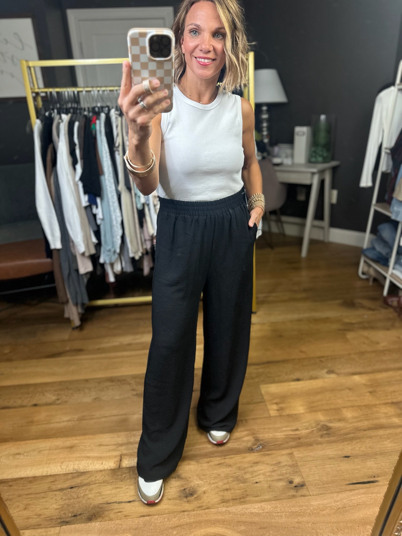 The Christina Wide-Leg Trouser Pant - Black-Staccato-Anna Kaytes Boutique, Women's Fashion Boutique in Grinnell, Iowa