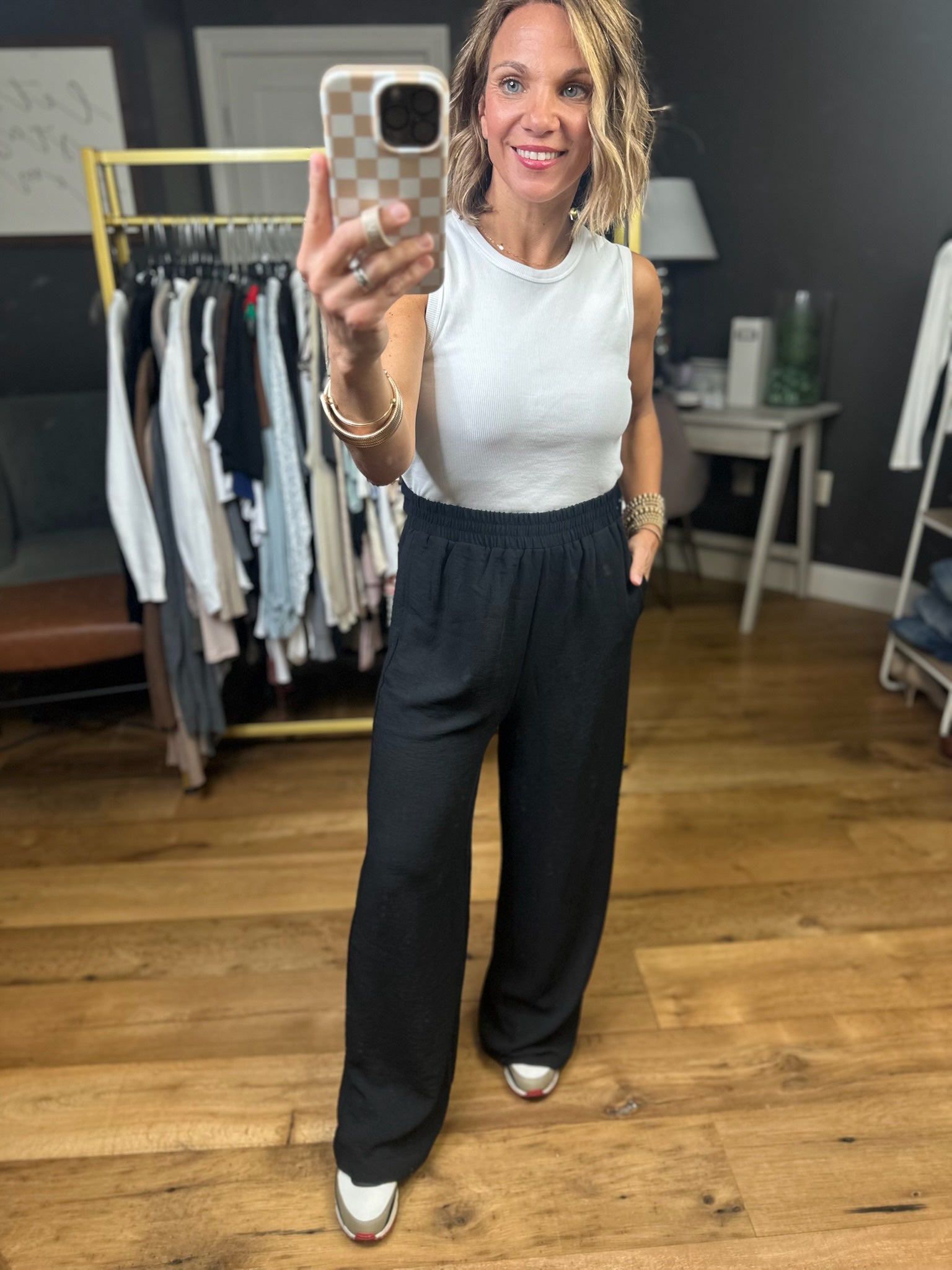 The Christina Wide-Leg Trouser Pant - Black-Staccato-Anna Kaytes Boutique, Women's Fashion Boutique in Grinnell, Iowa