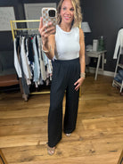 The Christina Wide-Leg Trouser Pant - Black-Staccato-Anna Kaytes Boutique, Women's Fashion Boutique in Grinnell, Iowa