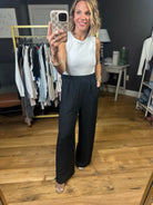 The Christina Wide-Leg Trouser Pant - Black-Staccato-Anna Kaytes Boutique, Women's Fashion Boutique in Grinnell, Iowa