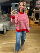 Soft Spoken Striped Crew Sweater-Sweaters-Wishlist-Anna Kaytes Boutique, Women's Fashion Boutique in Grinnell, Iowa