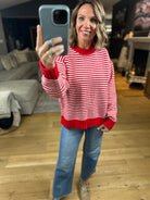 Soft Spoken Striped Crew Sweater-Sweaters-Wishlist-Anna Kaytes Boutique, Women's Fashion Boutique in Grinnell, Iowa