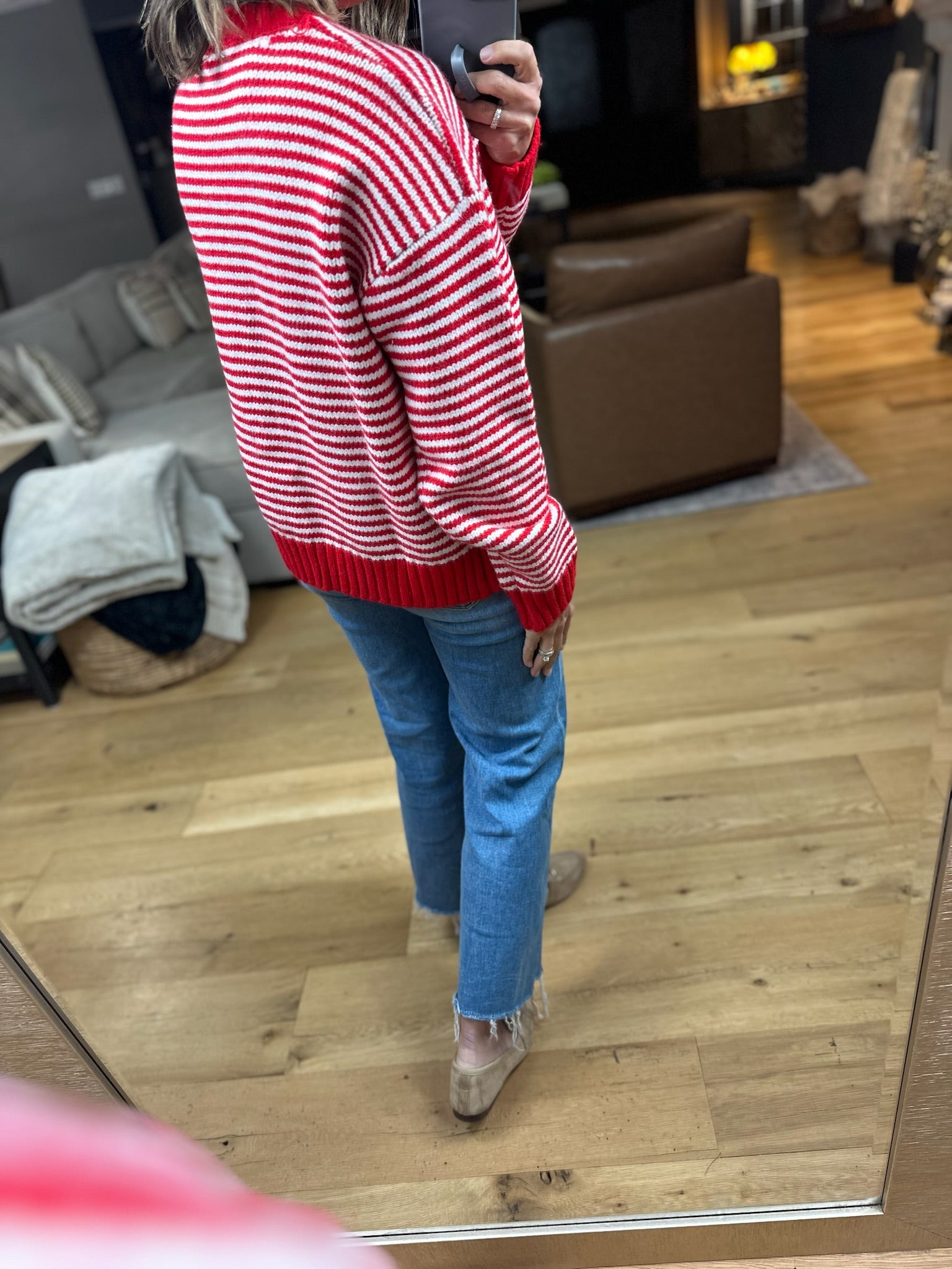 Soft Spoken Striped Crew Sweater-Sweaters-Wishlist-Anna Kaytes Boutique, Women's Fashion Boutique in Grinnell, Iowa