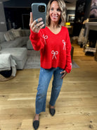 Finishing Touches Bow-Detail Sweater-Sweaters-Wishlist-Anna Kaytes Boutique, Women's Fashion Boutique in Grinnell, Iowa