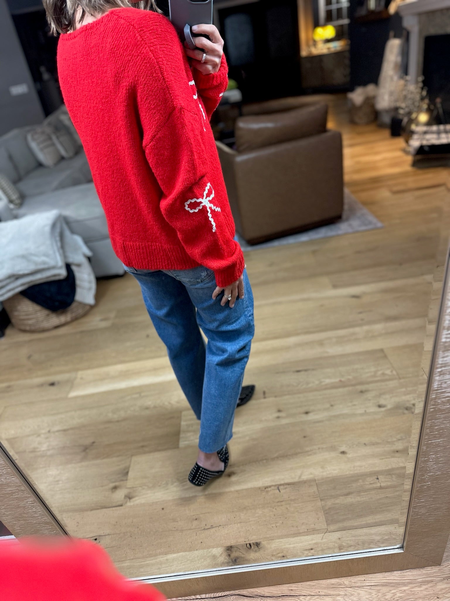 Finishing Touches Bow-Detail Sweater-Sweaters-Wishlist-Anna Kaytes Boutique, Women's Fashion Boutique in Grinnell, Iowa