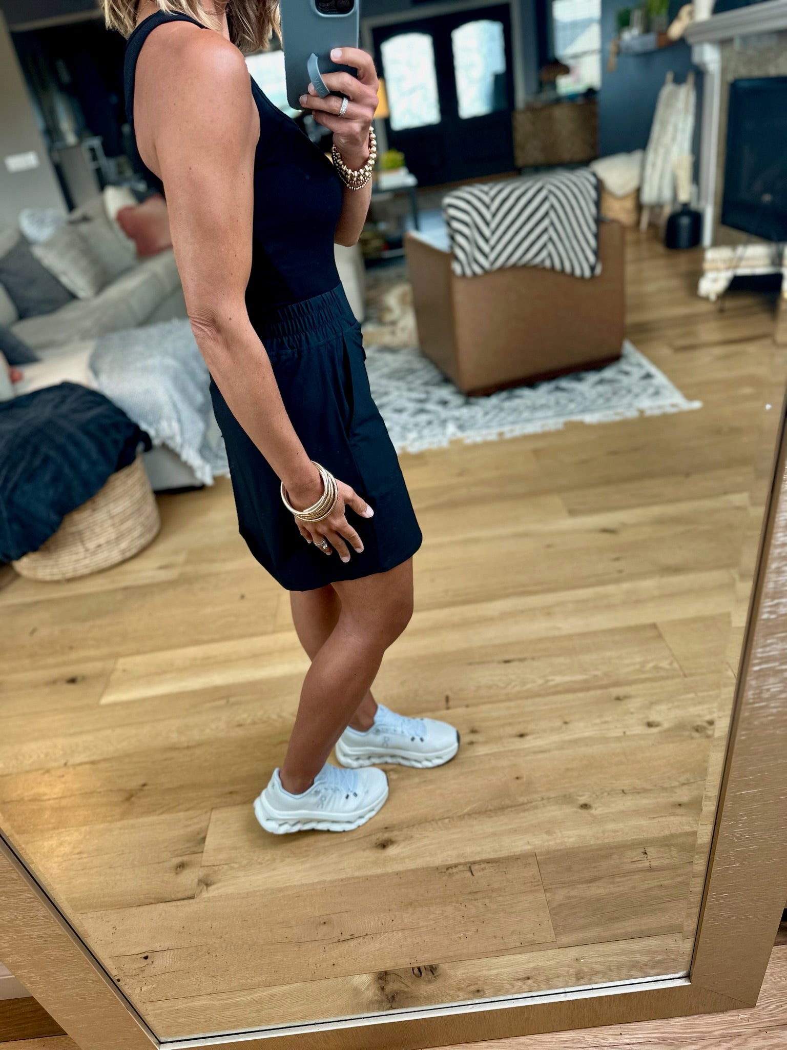 On The Go Pocket Skort-Mono B-Anna Kaytes Boutique, Women's Fashion Boutique in Grinnell, Iowa