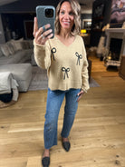Finishing Touches Bow-Detail Sweater-Sweaters-Wishlist-Anna Kaytes Boutique, Women's Fashion Boutique in Grinnell, Iowa
