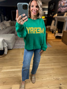 MERRY Crew Sweater-Sweaters-Wishlist-Anna Kaytes Boutique, Women's Fashion Boutique in Grinnell, Iowa