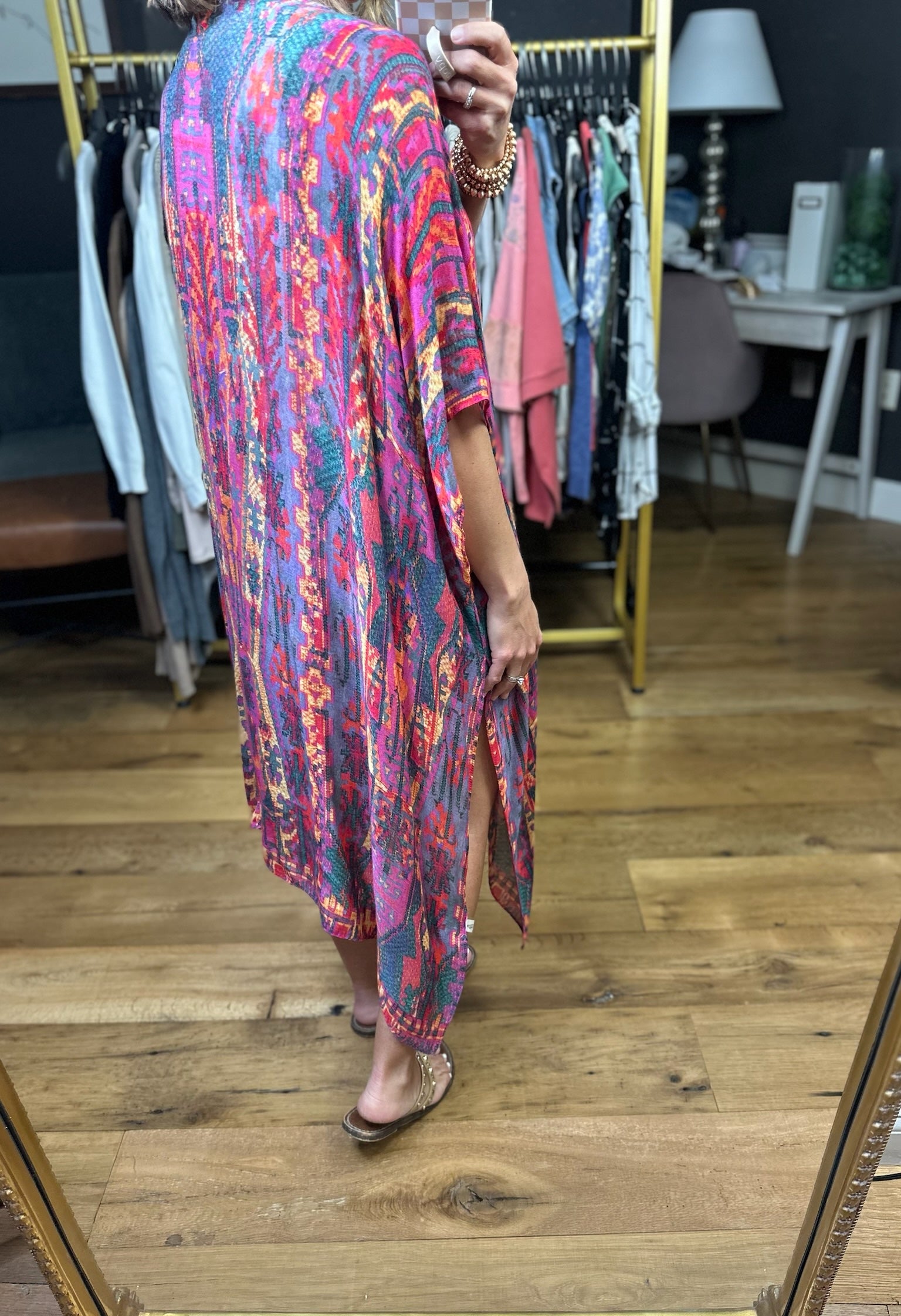 Right Here In Paradise Kimono - Multi-Urbanista-Anna Kaytes Boutique, Women's Fashion Boutique in Grinnell, Iowa