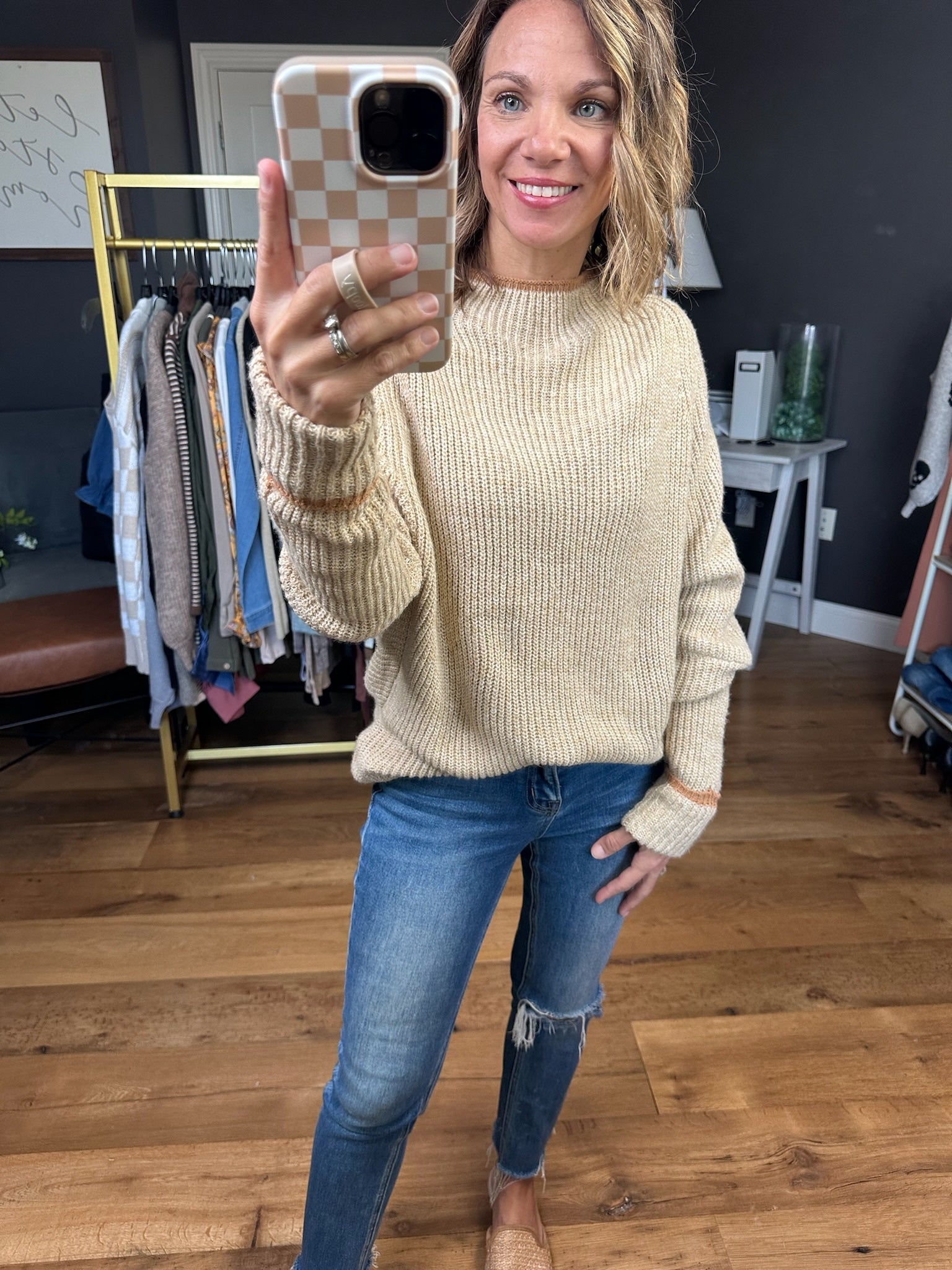 Behind The Scenes Dolman Sleeve Sweater - Blonde-Staccato-Anna Kaytes Boutique, Women's Fashion Boutique in Grinnell, Iowa