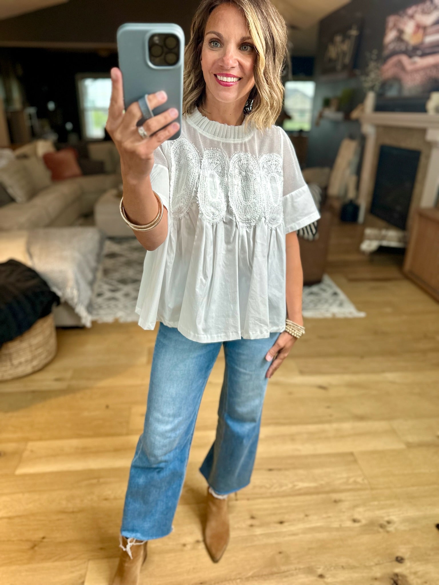 Current Mood Pleated Top-Fate-Anna Kaytes Boutique, Women's Fashion Boutique in Grinnell, Iowa