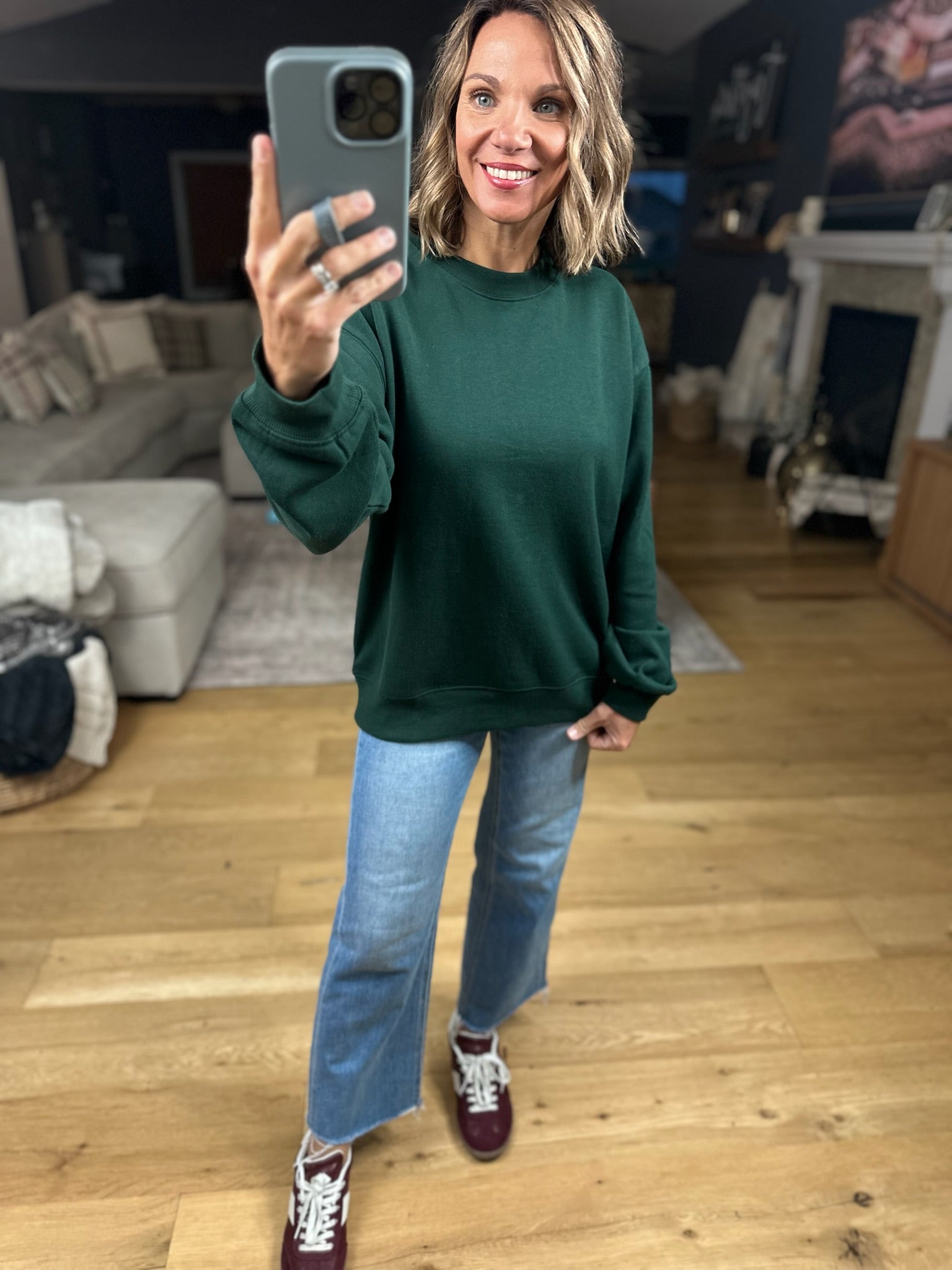 Move Along Z-Supply Crewneck Sweatshirt-Sweaters-Z Supply-Anna Kaytes Boutique, Women's Fashion Boutique in Grinnell, Iowa