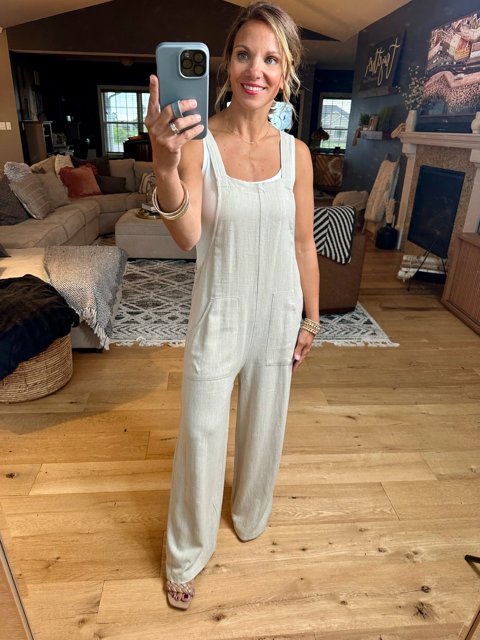 Call It Cute Linen Jumpsuit-Be Cool-Anna Kaytes Boutique, Women's Fashion Boutique in Grinnell, Iowa
