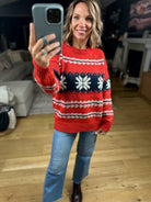 Festive Moods Fair Isle Knit Sweater-Sweaters-Staccato-Anna Kaytes Boutique, Women's Fashion Boutique in Grinnell, Iowa