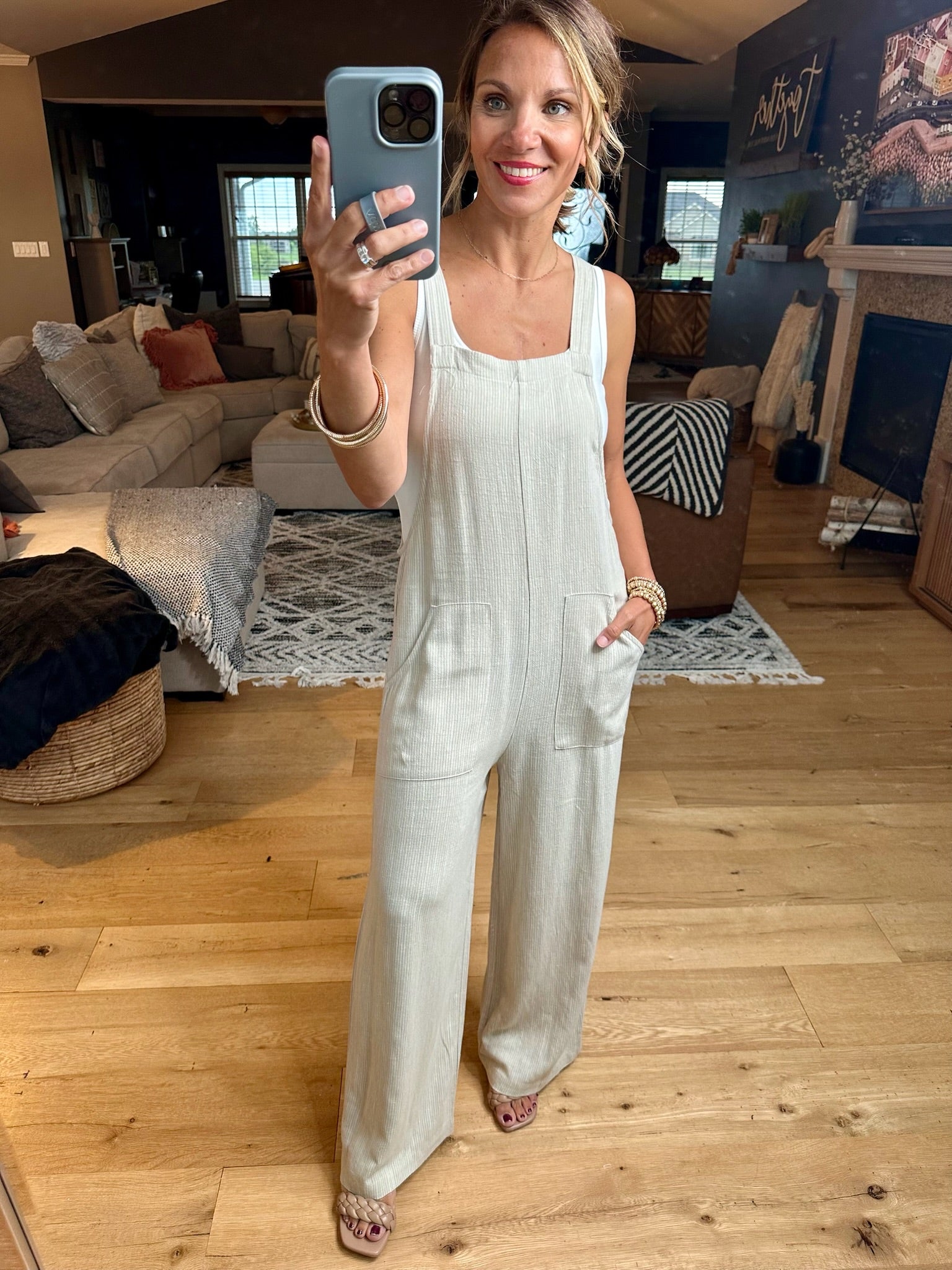 Call It Cute Linen Jumpsuit-Be Cool-Anna Kaytes Boutique, Women's Fashion Boutique in Grinnell, Iowa