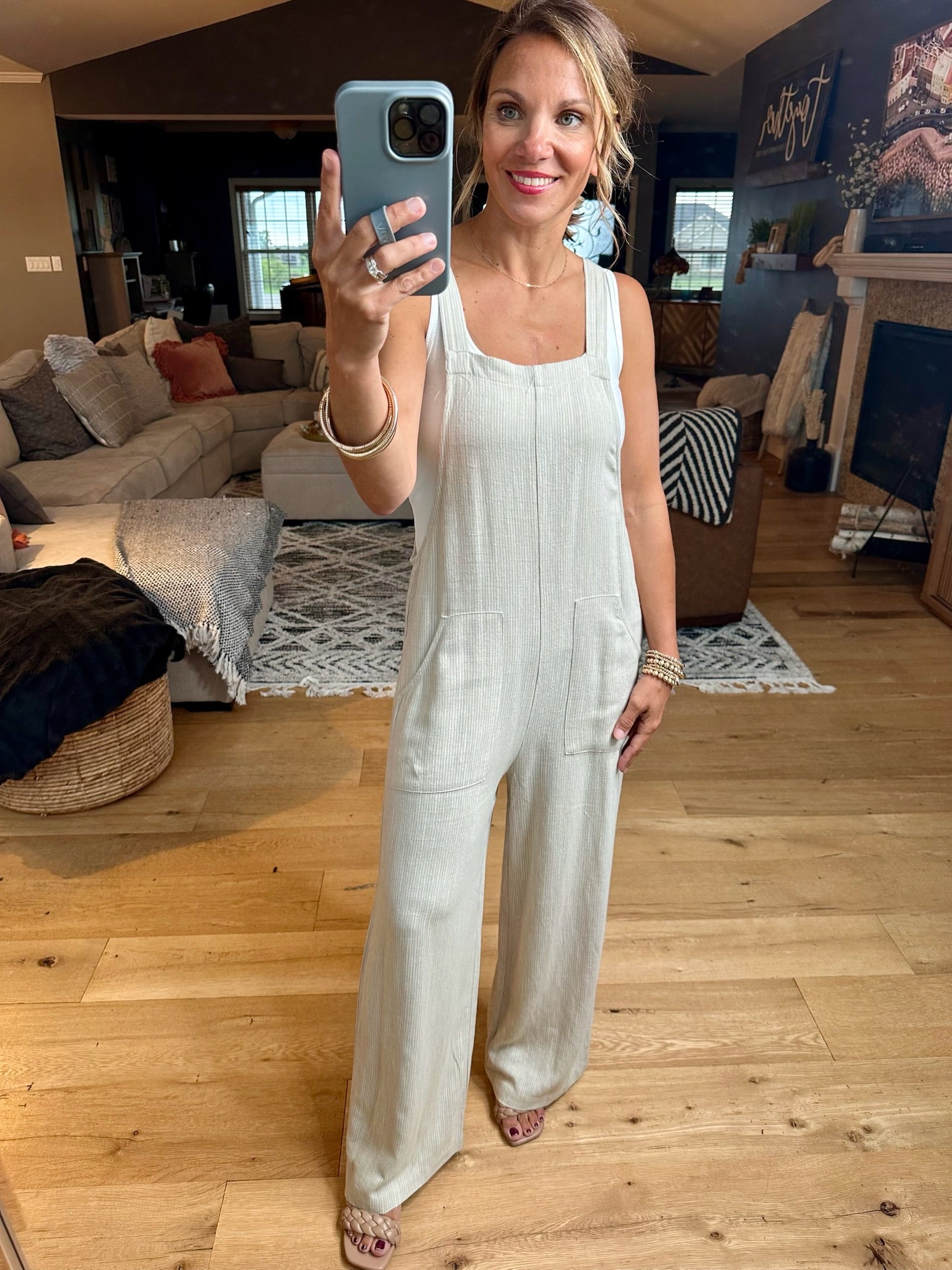 Call It Cute Linen Jumpsuit-Be Cool-Anna Kaytes Boutique, Women's Fashion Boutique in Grinnell, Iowa