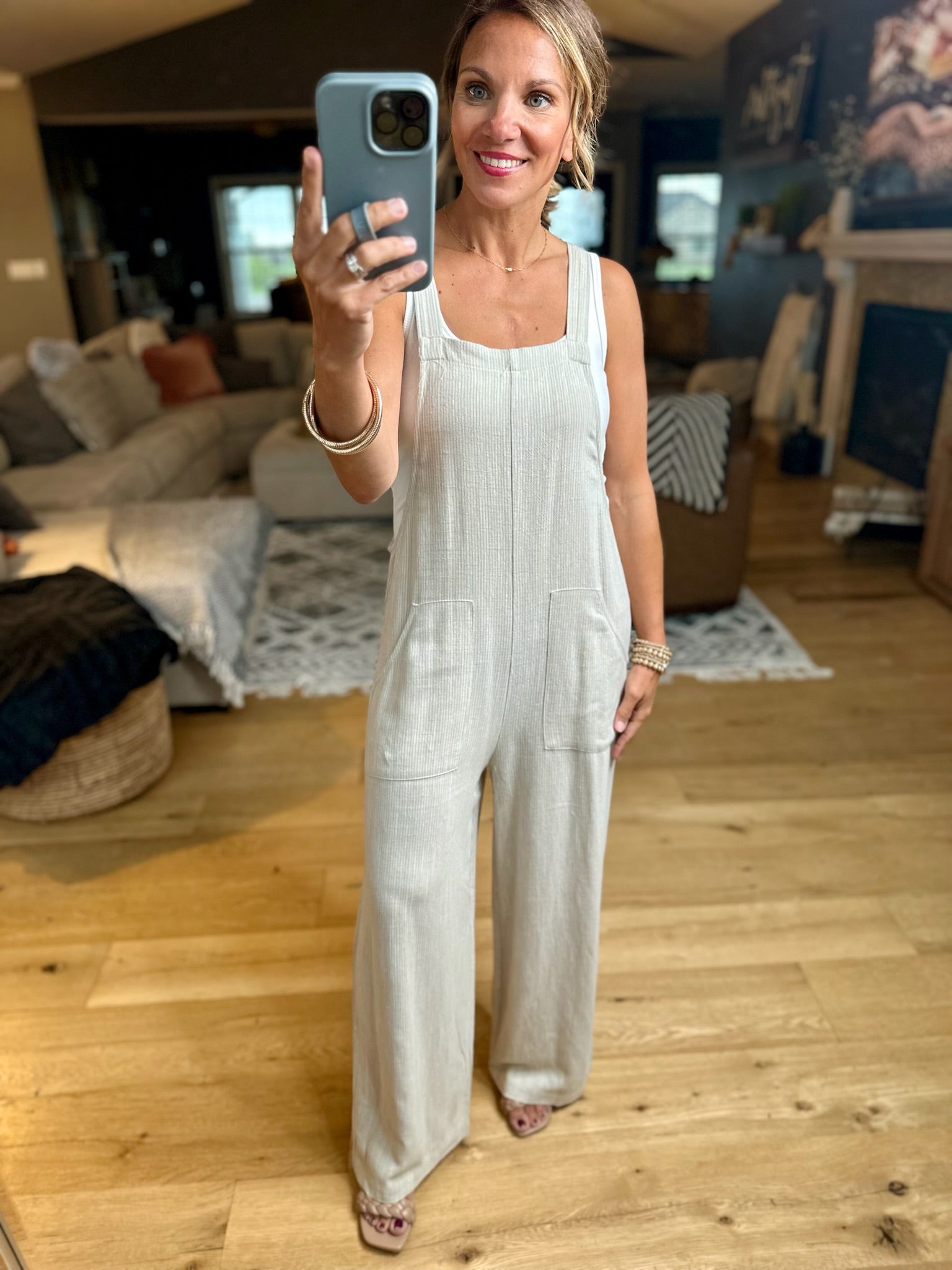 Call It Cute Linen Jumpsuit-Be Cool-Anna Kaytes Boutique, Women's Fashion Boutique in Grinnell, Iowa
