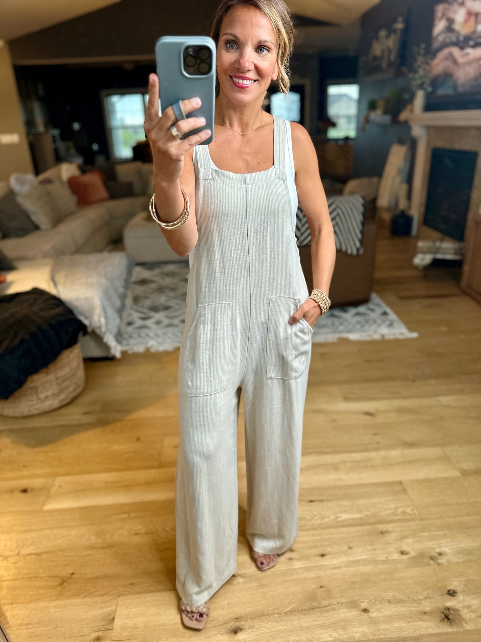 Call It Cute Linen Jumpsuit-Be Cool-Anna Kaytes Boutique, Women's Fashion Boutique in Grinnell, Iowa