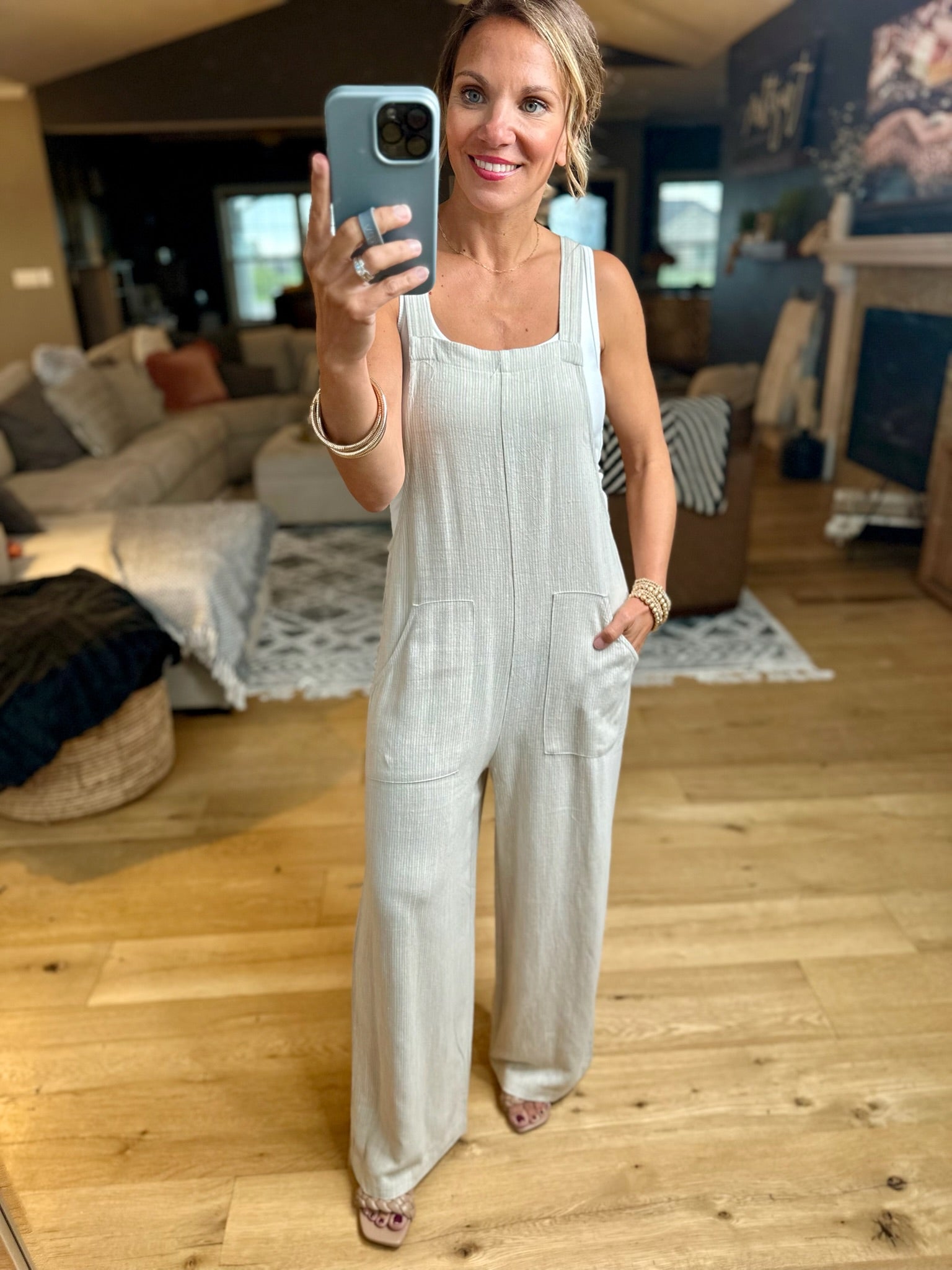 Call It Cute Linen Jumpsuit-Be Cool-Anna Kaytes Boutique, Women's Fashion Boutique in Grinnell, Iowa