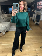 Made For The Moment Ribbed Sleeve Sweater-Sweaters-& Merci-Anna Kaytes Boutique, Women's Fashion Boutique in Grinnell, Iowa