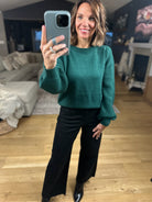 Made For The Moment Ribbed Sleeve Sweater-Sweaters-& Merci-Anna Kaytes Boutique, Women's Fashion Boutique in Grinnell, Iowa