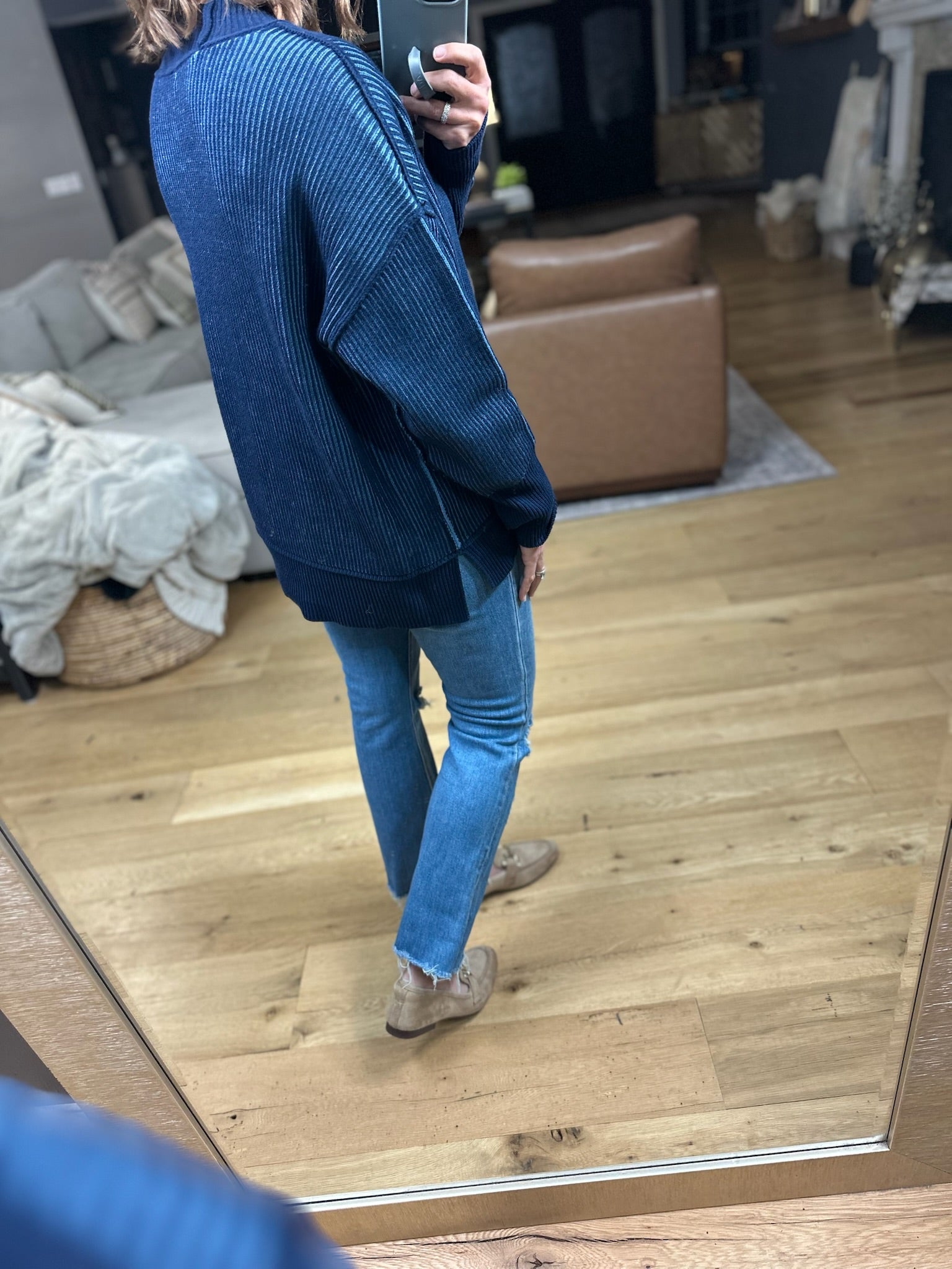 Make A Deal Textured Sweater-Sweaters-Zenana-Anna Kaytes Boutique, Women's Fashion Boutique in Grinnell, Iowa