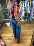 On The Edge Floral Top-Short Sleeves-THML-Anna Kaytes Boutique, Women's Fashion Boutique in Grinnell, Iowa