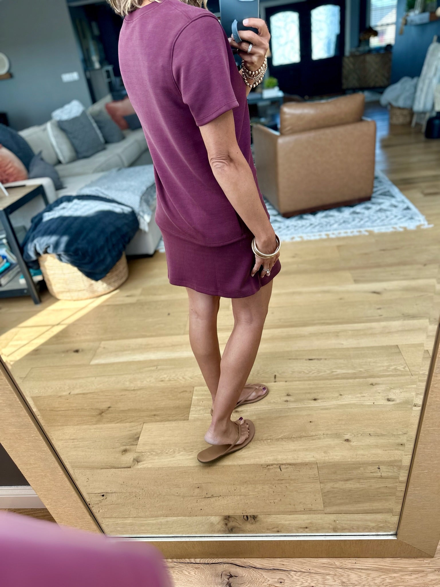 Worth A Shot Skort + Tee Set- Wine *PREORDER/SHIP DATE ETA 9/5-Wasabi & Mint-Anna Kaytes Boutique, Women's Fashion Boutique in Grinnell, Iowa