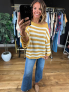 All Figured Out Striped Knit Top-Sweaters-Vine & Love-Anna Kaytes Boutique, Women's Fashion Boutique in Grinnell, Iowa