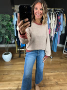 Oh My Fall Patterned Crew-Sweaters-Umgee-Anna Kaytes Boutique, Women's Fashion Boutique in Grinnell, Iowa