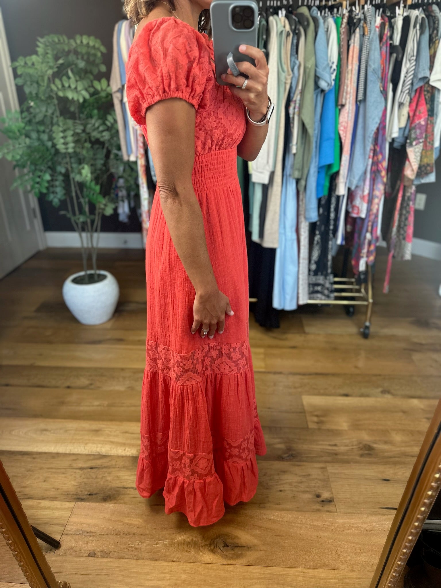 Under The Sun Crochet-Detail Dress-Dresses-Easel-Anna Kaytes Boutique, Women's Fashion Boutique in Grinnell, Iowa