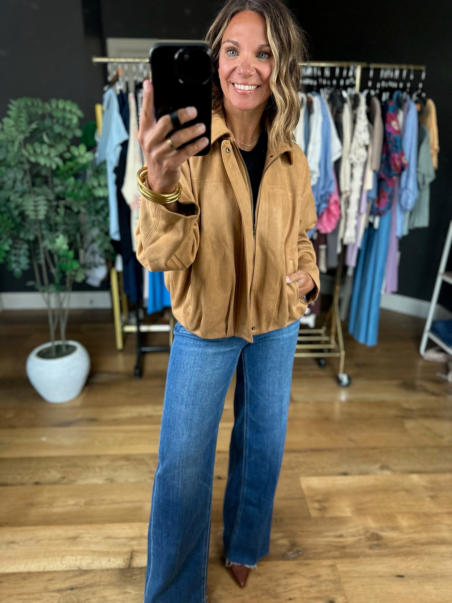 The Sienna Bubble-Hem Jacket-Jackets-Skies Are Blue-Anna Kaytes Boutique, Women's Fashion Boutique in Grinnell, Iowa