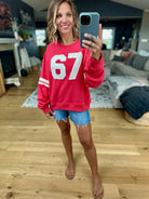 67 Varsity Crewneck Sweatshirt-By Together-Anna Kaytes Boutique, Women's Fashion Boutique in Grinnell, Iowa