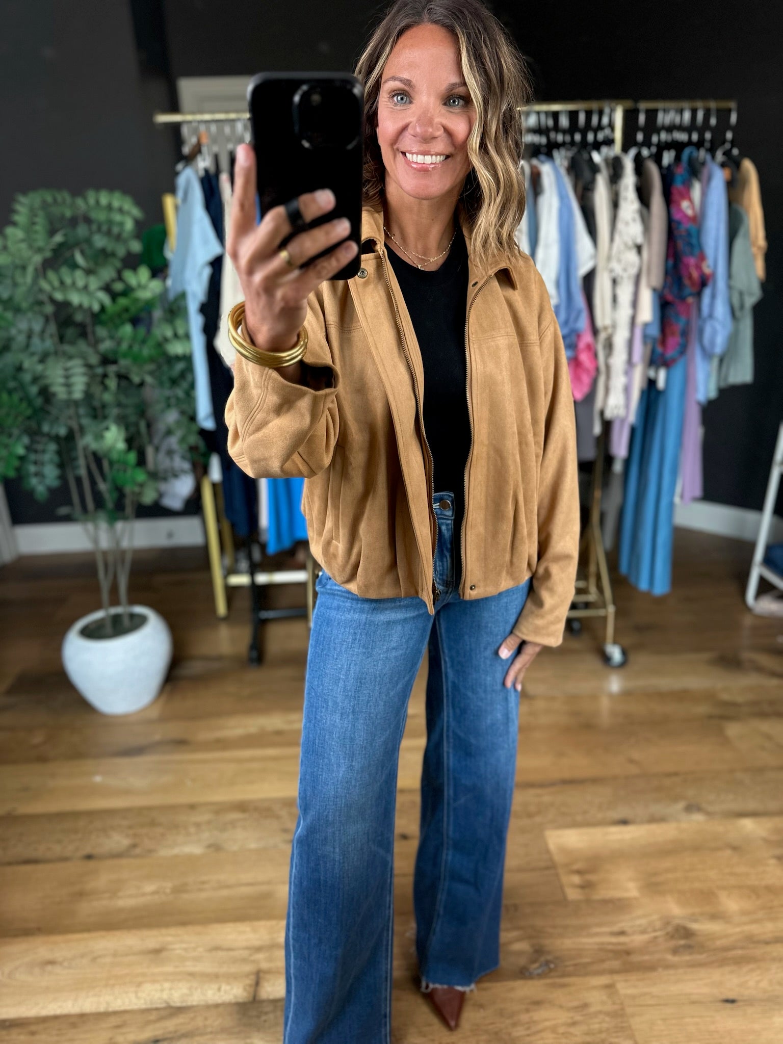 The Sienna Bubble-Hem Jacket-Jackets-Skies Are Blue-Anna Kaytes Boutique, Women's Fashion Boutique in Grinnell, Iowa