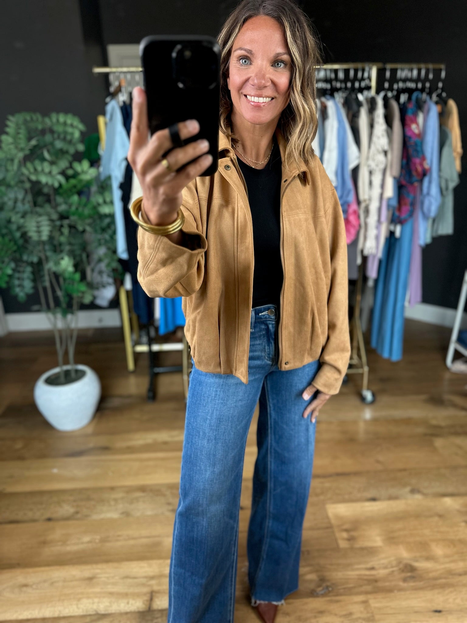 The Sienna Bubble-Hem Jacket-Jackets-Skies Are Blue-Anna Kaytes Boutique, Women's Fashion Boutique in Grinnell, Iowa