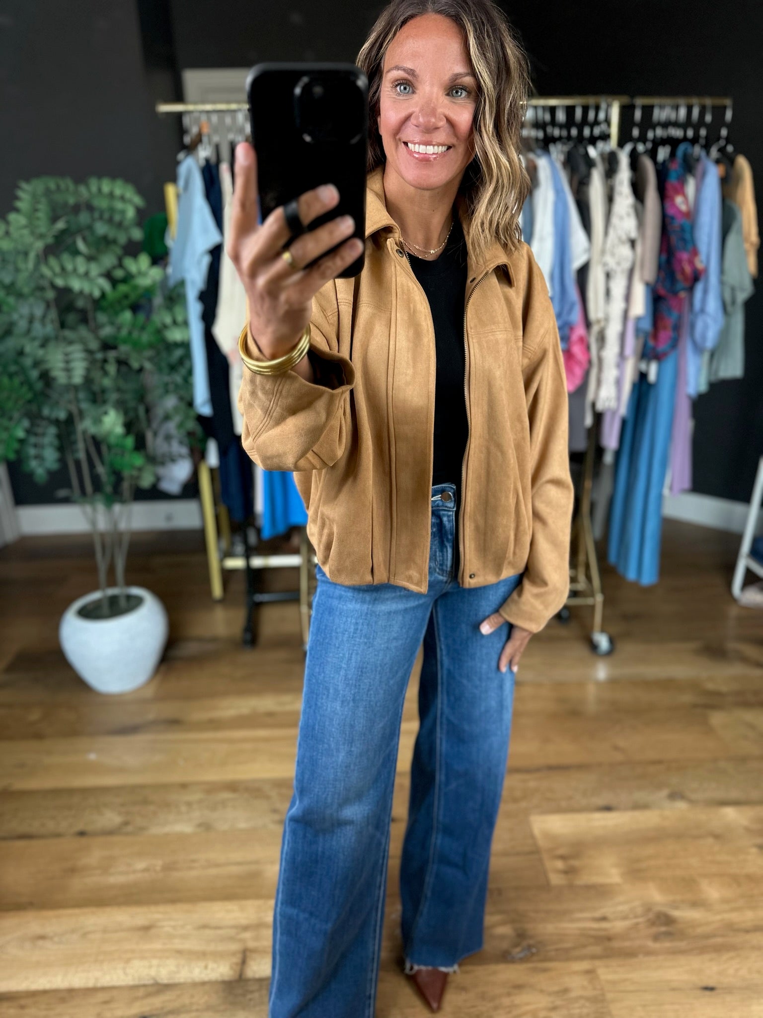 The Sienna Bubble-Hem Jacket-Jackets-Skies Are Blue-Anna Kaytes Boutique, Women's Fashion Boutique in Grinnell, Iowa
