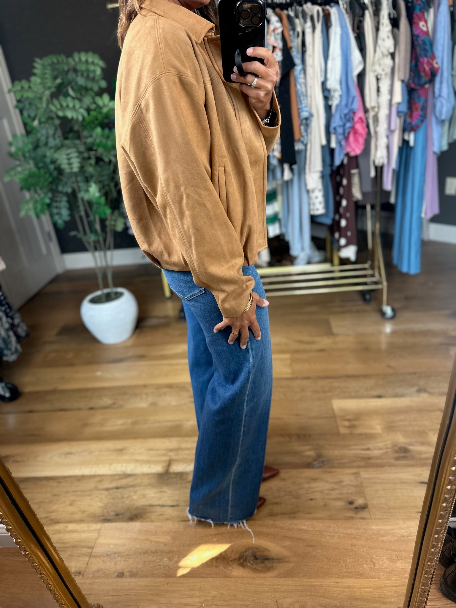 The Sienna Bubble-Hem Jacket-Jackets-Skies Are Blue-Anna Kaytes Boutique, Women's Fashion Boutique in Grinnell, Iowa