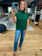 Take Me Out Mock-Neck Sleeveless Sweater - Green-Sweaters-She & Sky-Anna Kaytes Boutique, Women's Fashion Boutique in Grinnell, Iowa