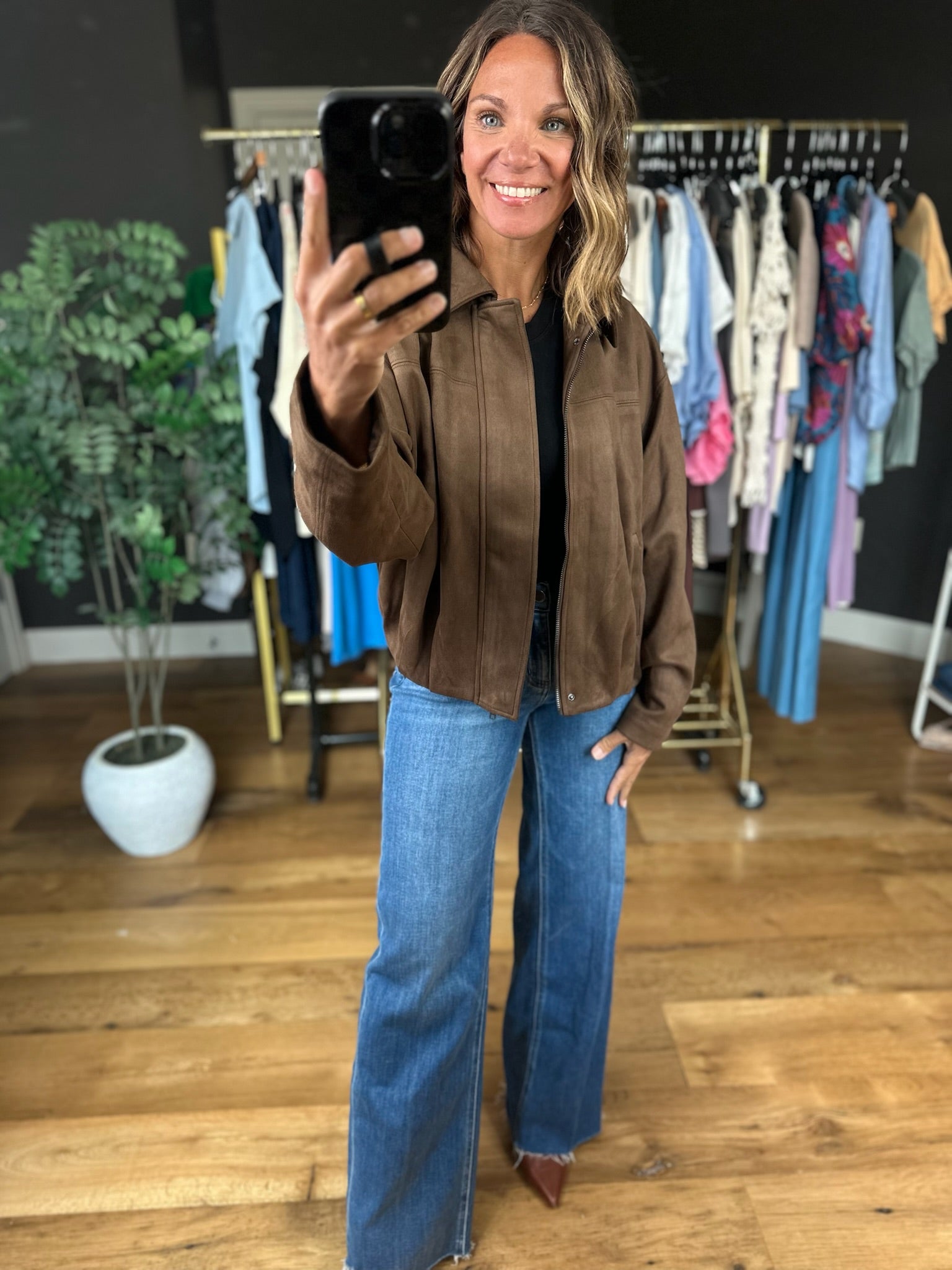 The Sienna Bubble-Hem Jacket-Jackets-Skies Are Blue-Anna Kaytes Boutique, Women's Fashion Boutique in Grinnell, Iowa