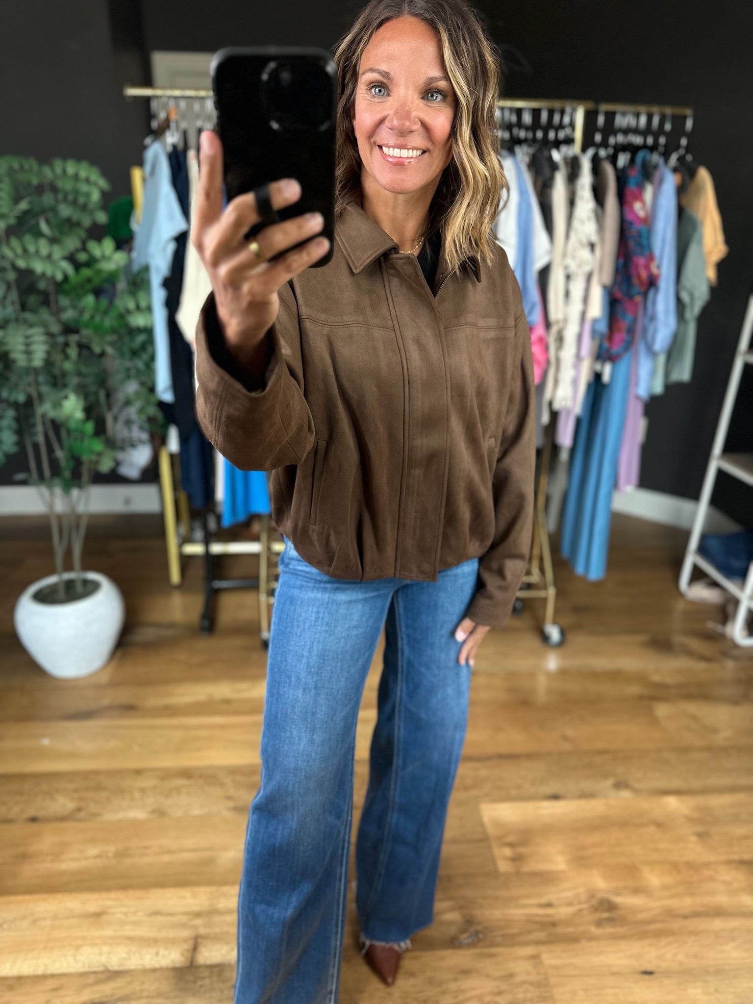 The Sienna Bubble-Hem Jacket-Jackets-Skies Are Blue-Anna Kaytes Boutique, Women's Fashion Boutique in Grinnell, Iowa