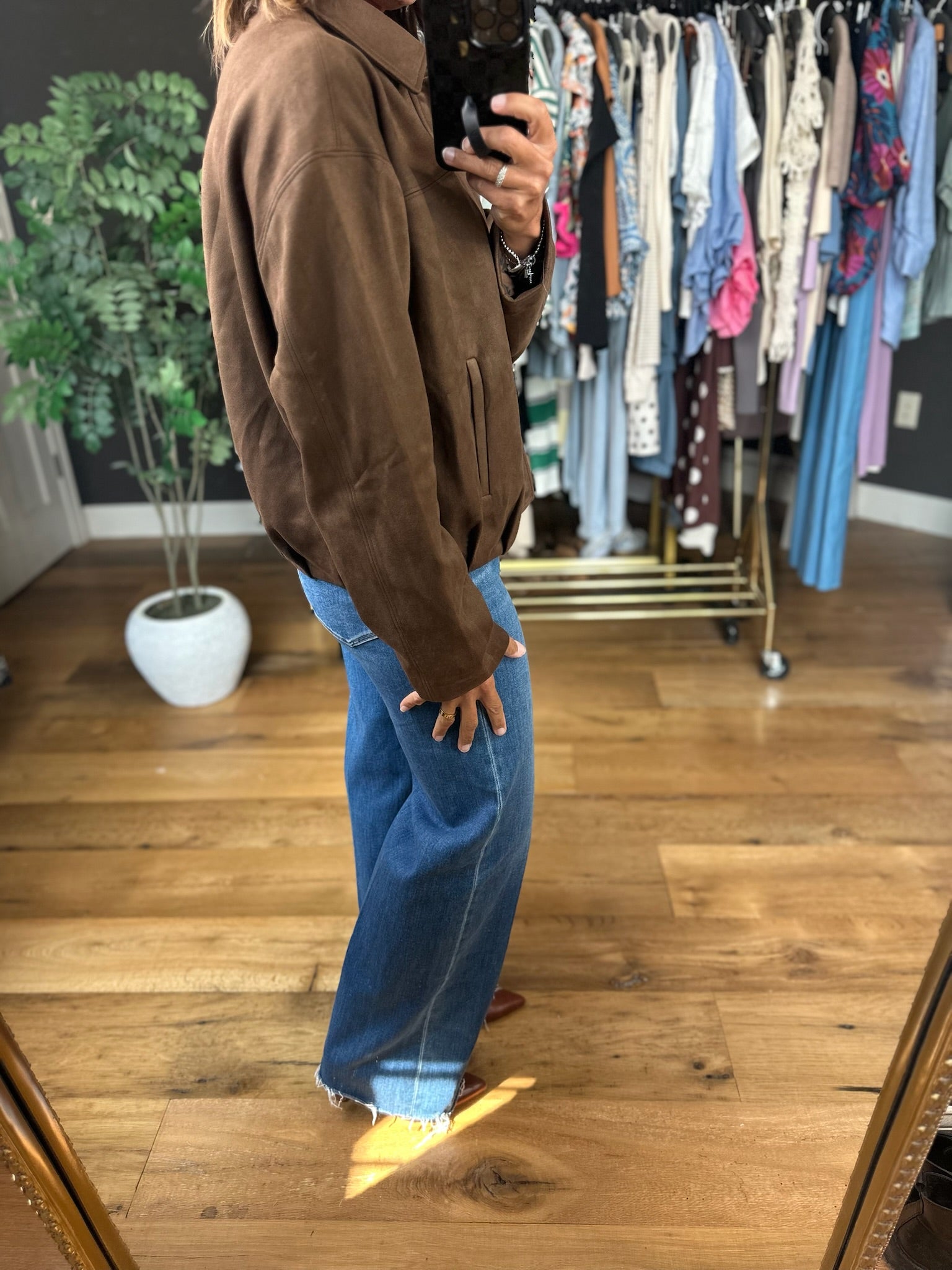 The Sienna Bubble-Hem Jacket-Jackets-Skies Are Blue-Anna Kaytes Boutique, Women's Fashion Boutique in Grinnell, Iowa