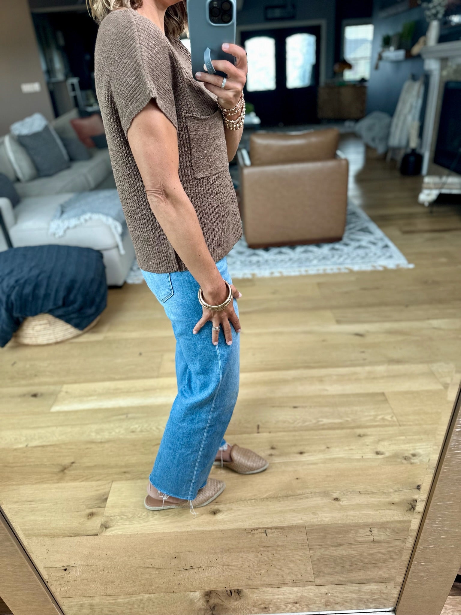 Simple Threads Pocket Knit Top-Sweaters-Be Cool-Anna Kaytes Boutique, Women's Fashion Boutique in Grinnell, Iowa