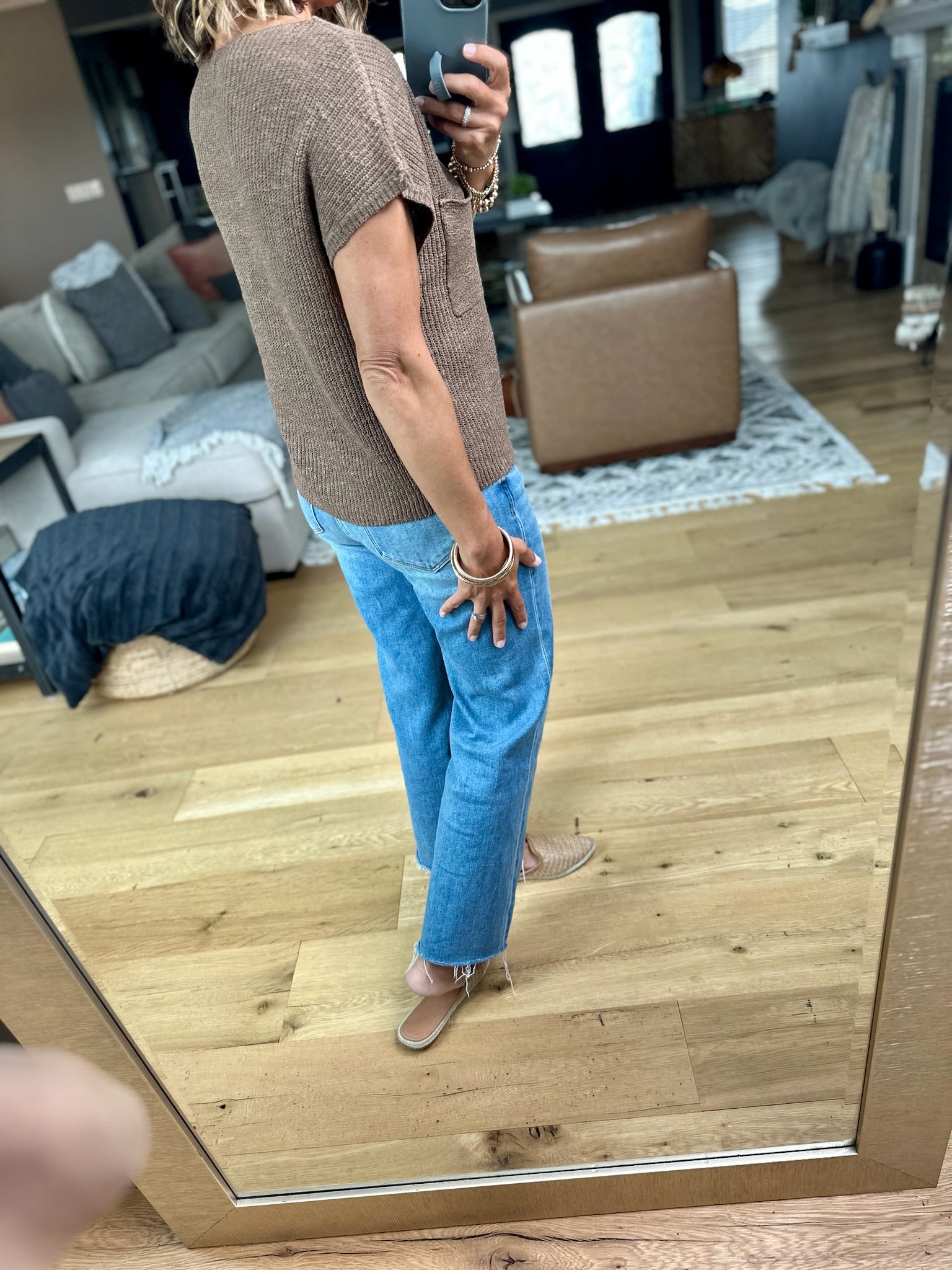 Simple Threads Pocket Knit Top-Sweaters-Be Cool-Anna Kaytes Boutique, Women's Fashion Boutique in Grinnell, Iowa